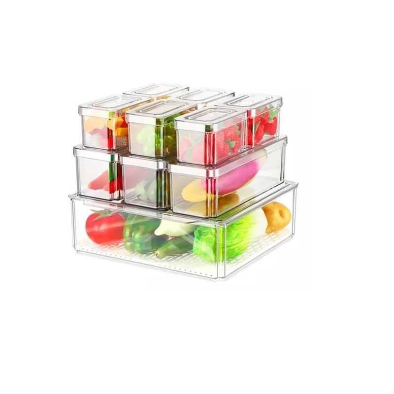 GENERICO - Organizador X10 Nevera Almacenamiento Alimentos y Otros Contenedor