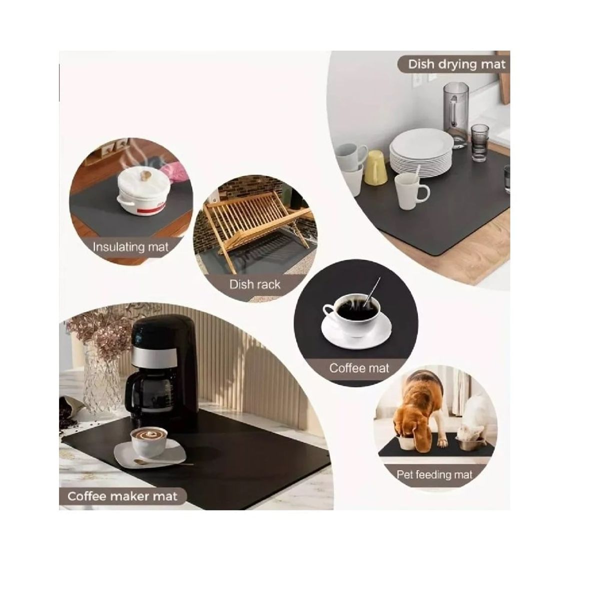 GENERICO - Tapete Secado Rapido Super Absorbente Cocina y Otros Platero