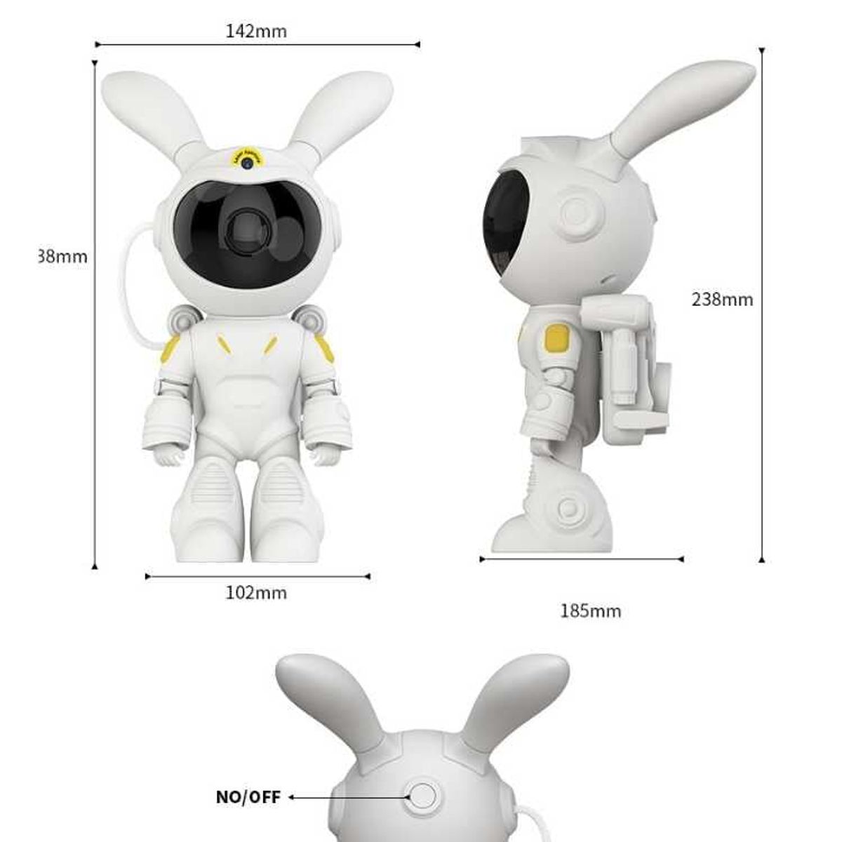 GENERICO - Proyector De Estrellas Conejo Astronauta Parlante