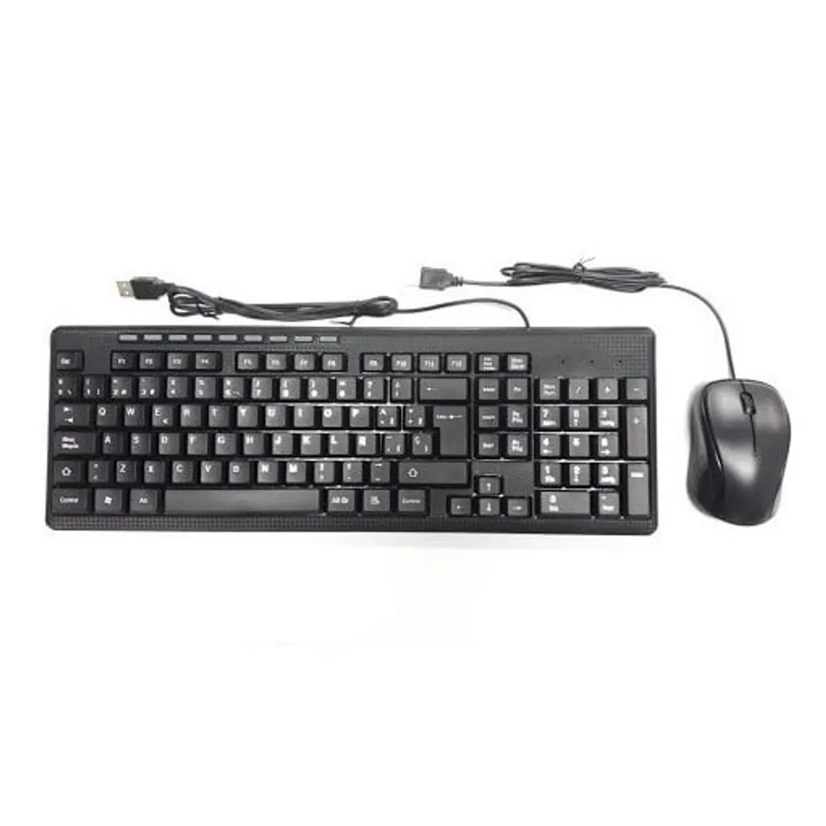 GENERICO - Combo Teclado Mouse Optico Con Ñ Alambrico Usb 2.0 H-8810