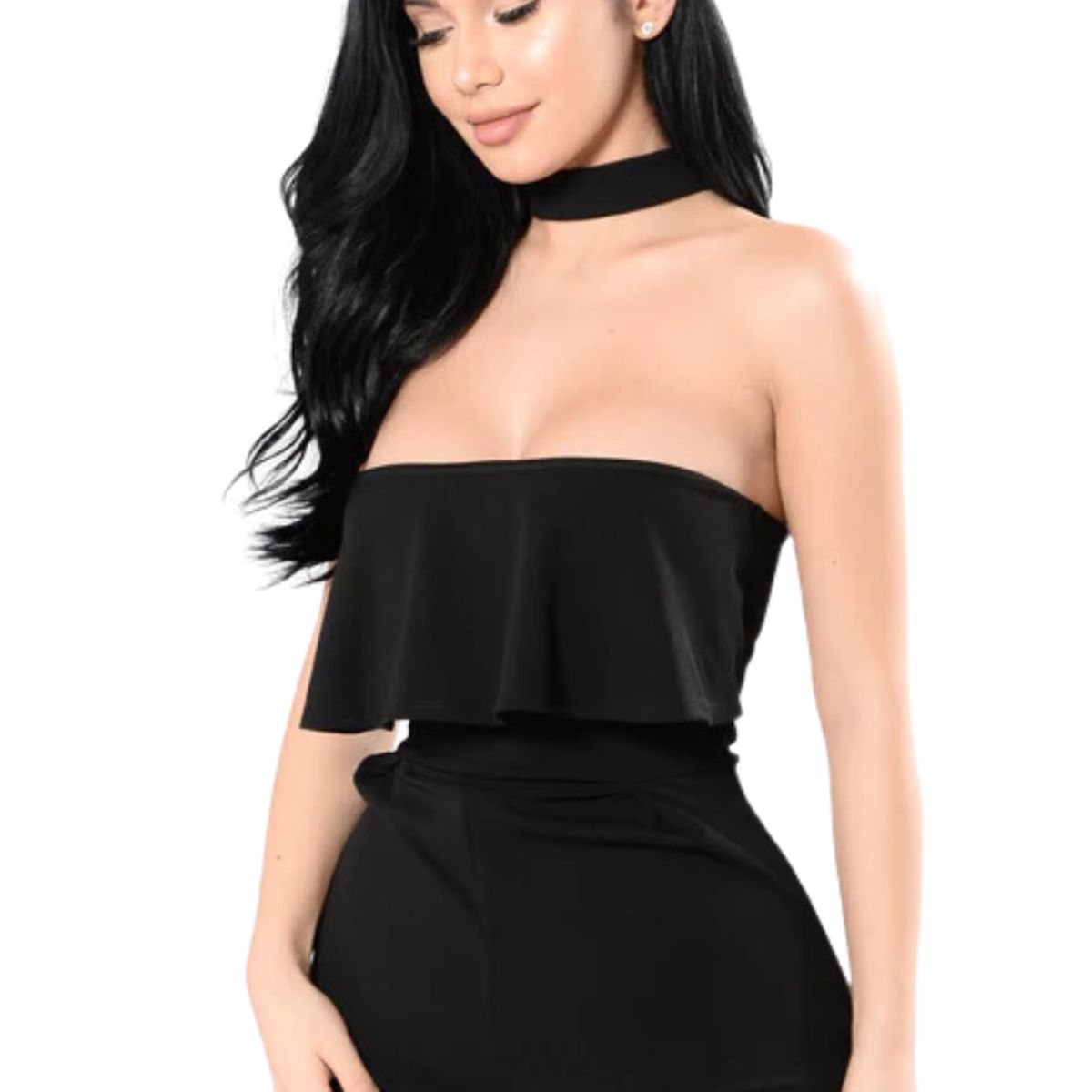 NEGRELI - ENTERIZO CORTO DE MUJER CON BOLERO INCLUYE GARGANTILLA REF-1064