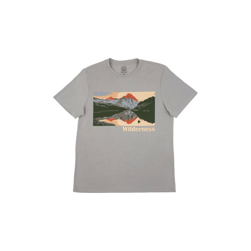 TENNIS - Camiseta gris estampada para hombre