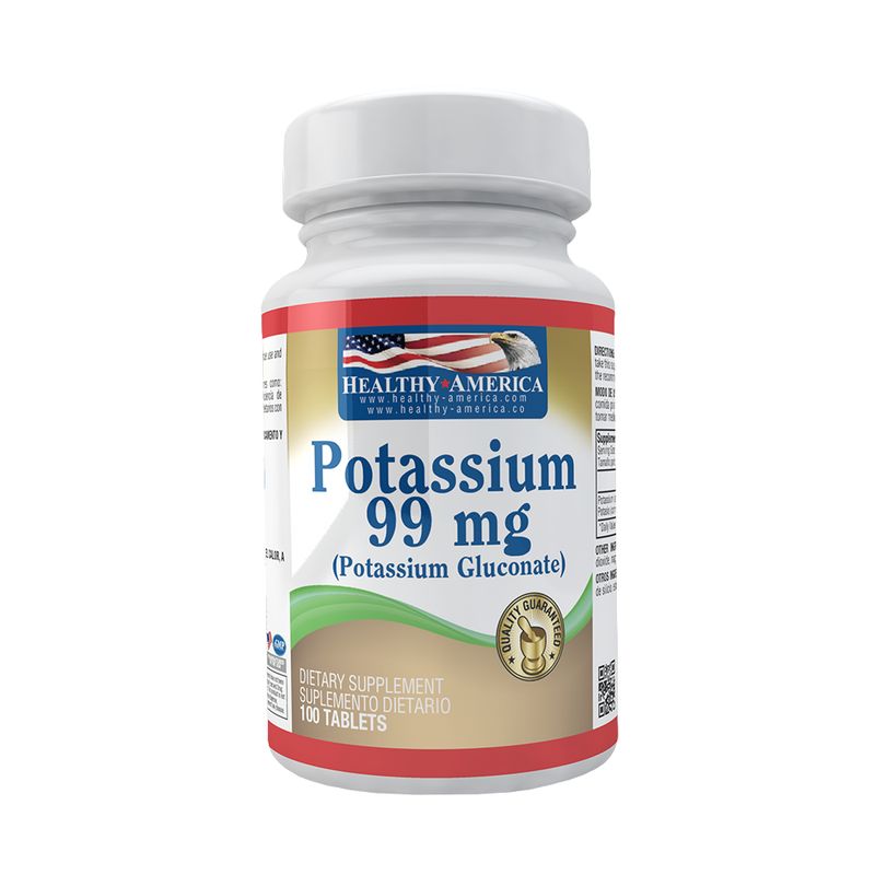 HEALTHY AMERICA - Potassium Healthy America Tableta 99 mg X100