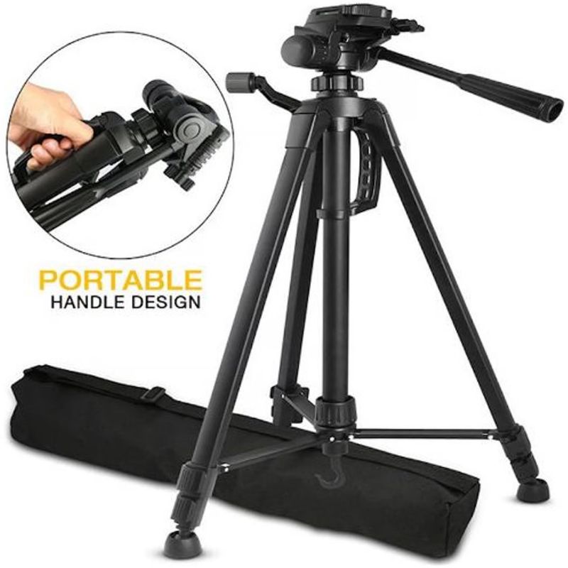ONE PIXEL - Tripode Profesional Para Fotografia 3520 Con Soporte Celular 140 cm