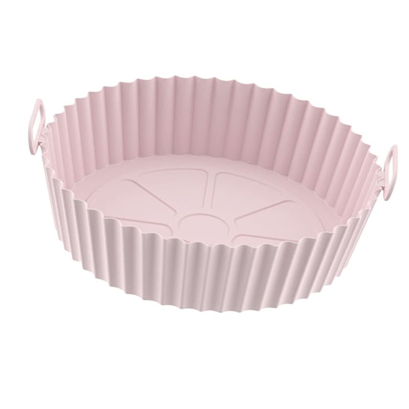 GENERICO - Protectora Silicona Molde Olla Freidora De Aire Air Fryer 20cm rosa