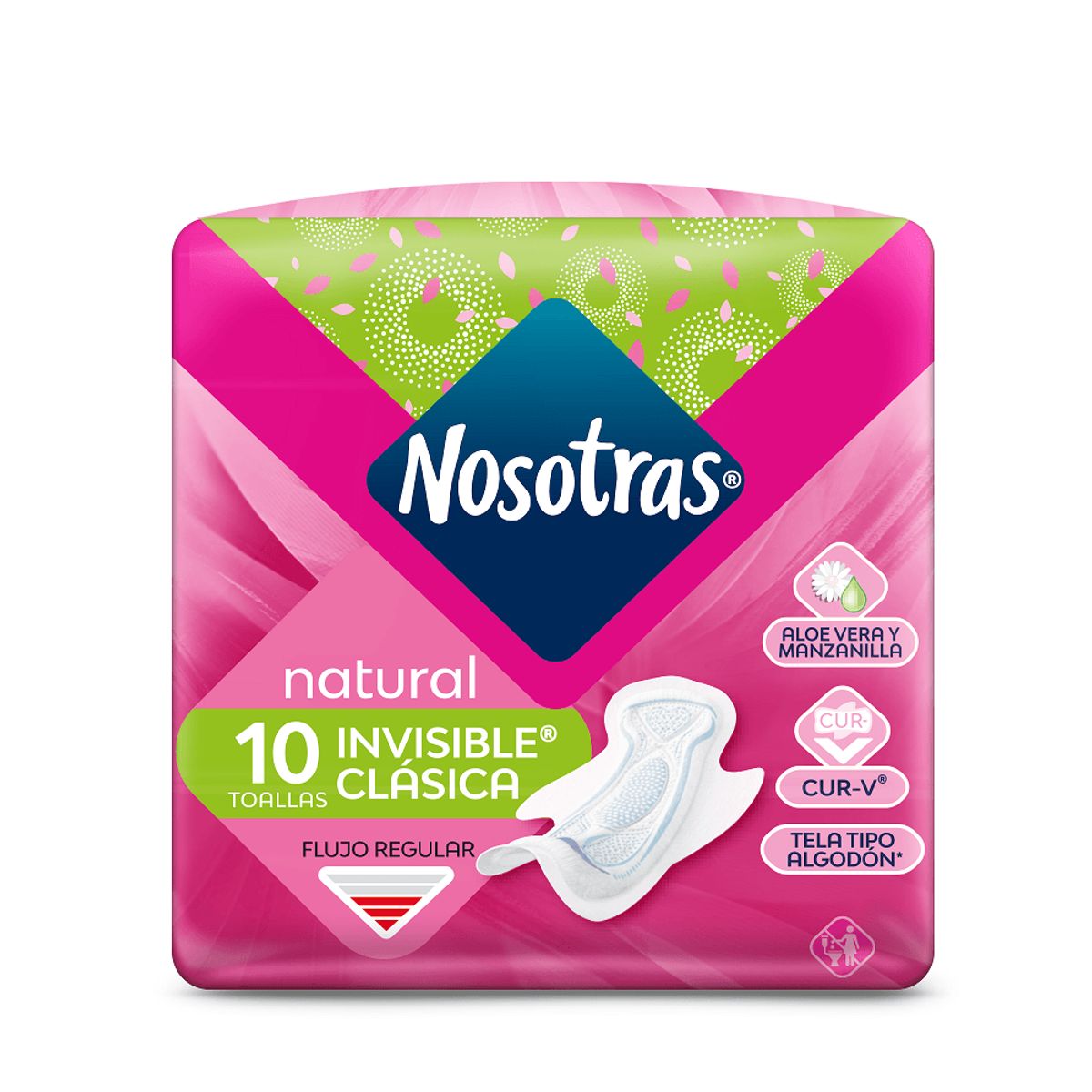NOSOTRAS - Toallas Higienicas Nosotras Natural Invisible X 10Und