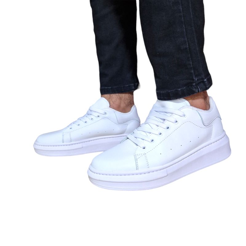 EVEGONZ - Zapato Casual de Hombre Calzado Blanco Confortable