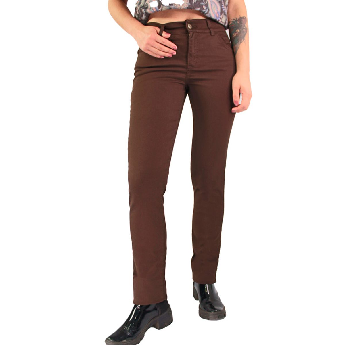 LEC LEE - Pantalón Clásico Mujer Lec Lee Café