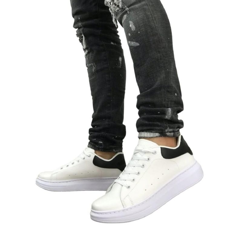 EVEGONZ - Tenis Para Hombre Calzado Casual Blanco Cómodo