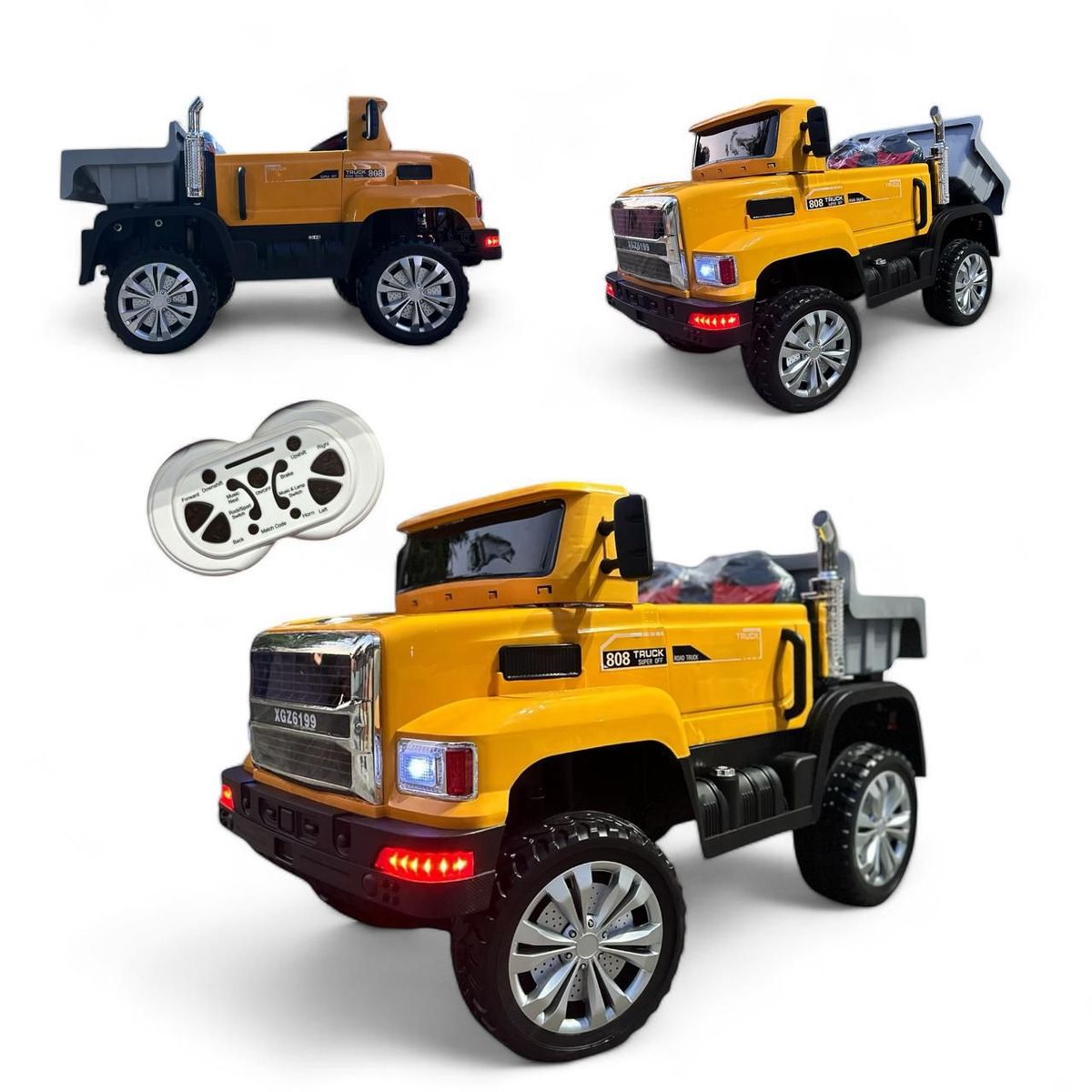 BRITOCHET - Carro montable Eléctrico Camion Niños 12V  C/Volco 4x4