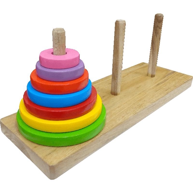 MAFEGO - Torre De Hanói X 7 Discos Mafego Mfg1265 Multicolor