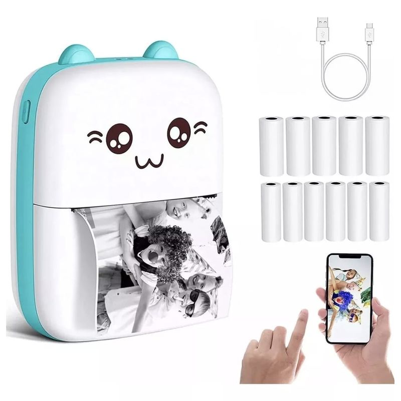 GENERICO - Mini Impresora Térmica Inalámbrica Portátil Para Niños