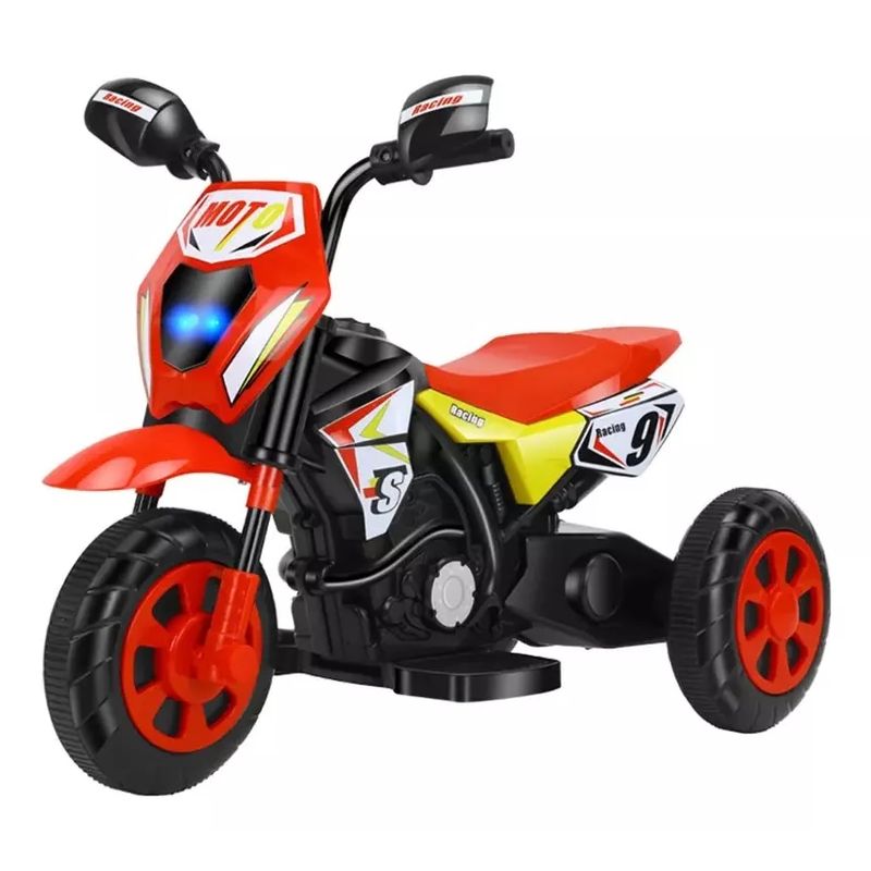 KIDSHOP - Moto Carro Recargable Electricas Montable 1 A 3 Años Rojo_.