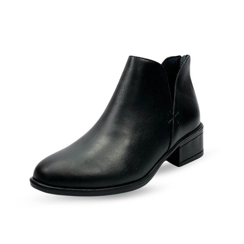 BALLERINA - Botín Cuero Para Mujer Negro Ballerinas Frida