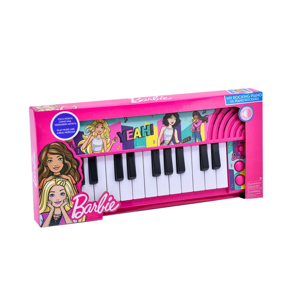 TOYLOGIC - Piano Infantil Mediano Barbie Musicales En Casa