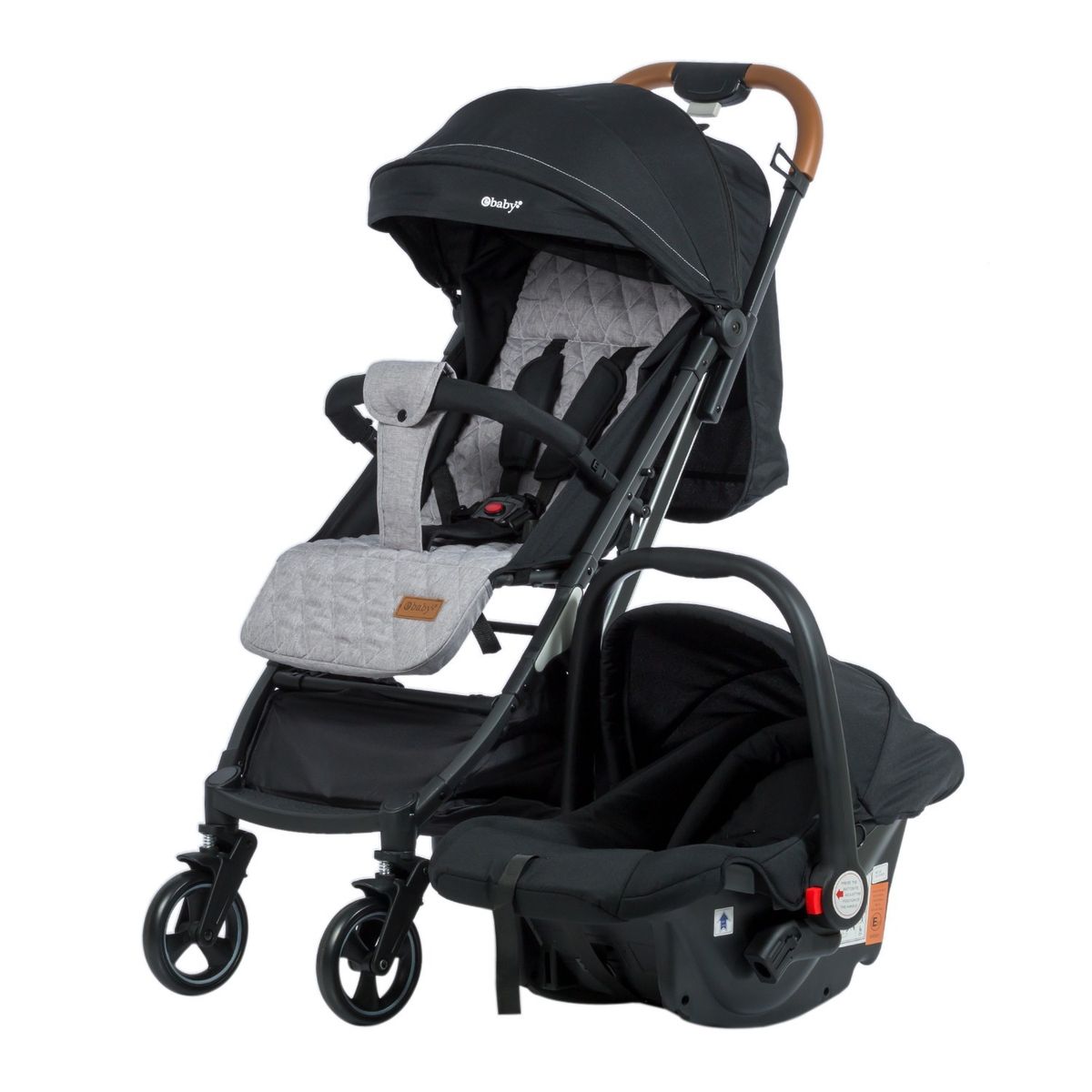 GENERICO - Coche Maleta Ebaby Con Porta Bebe Reclinable Cubre pies