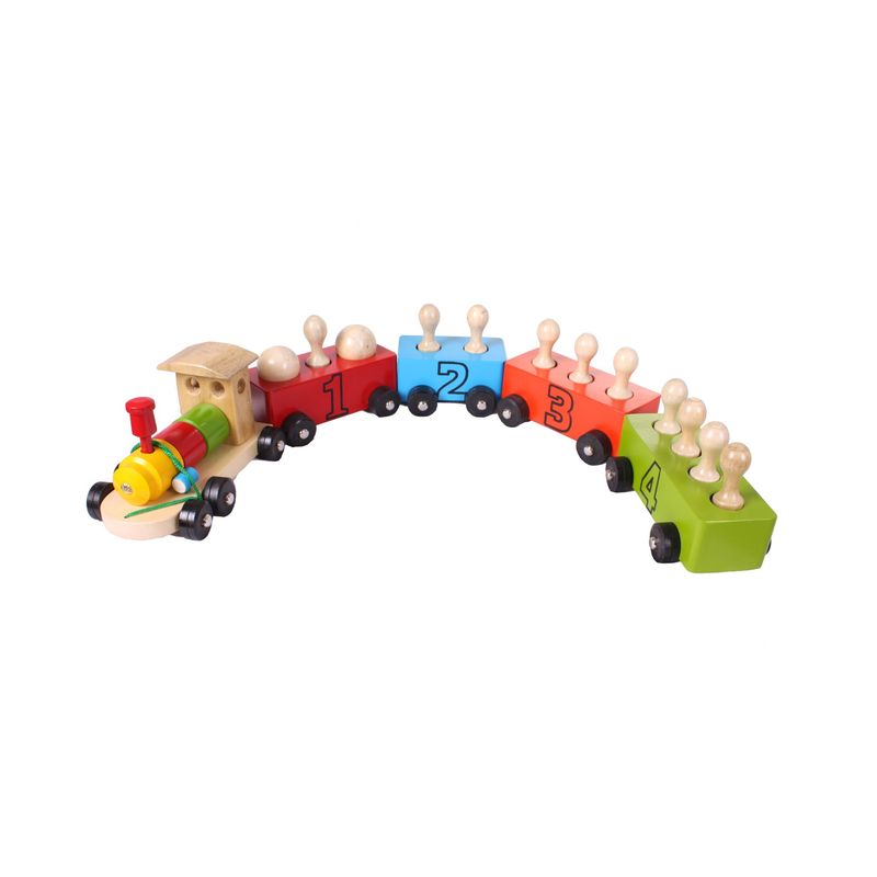MAFEGO - Tren Madera Con Bolos Mafego Mfg1154 Multicolor