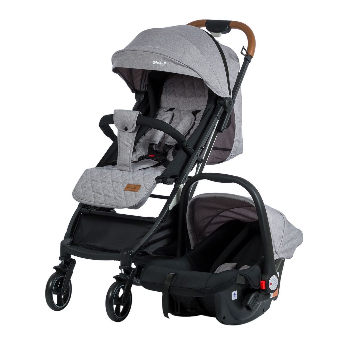 GENERICO - Coche Maleta Ebaby Con Porta Bebe Reclinable Cubre pies