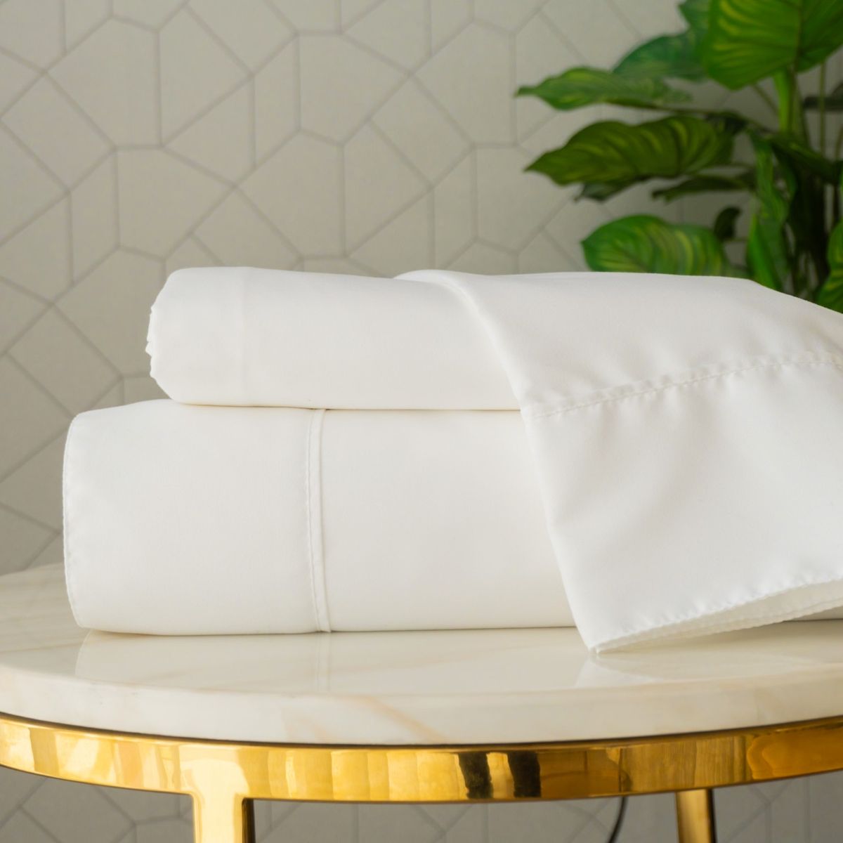 AMARE HOME - Juego de Sábanas Blanco para cama Doble - Pastello