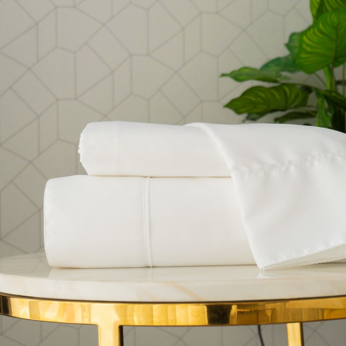 AMARE HOME - Juego de Sábanas Blanco para cama Doble - Pastello