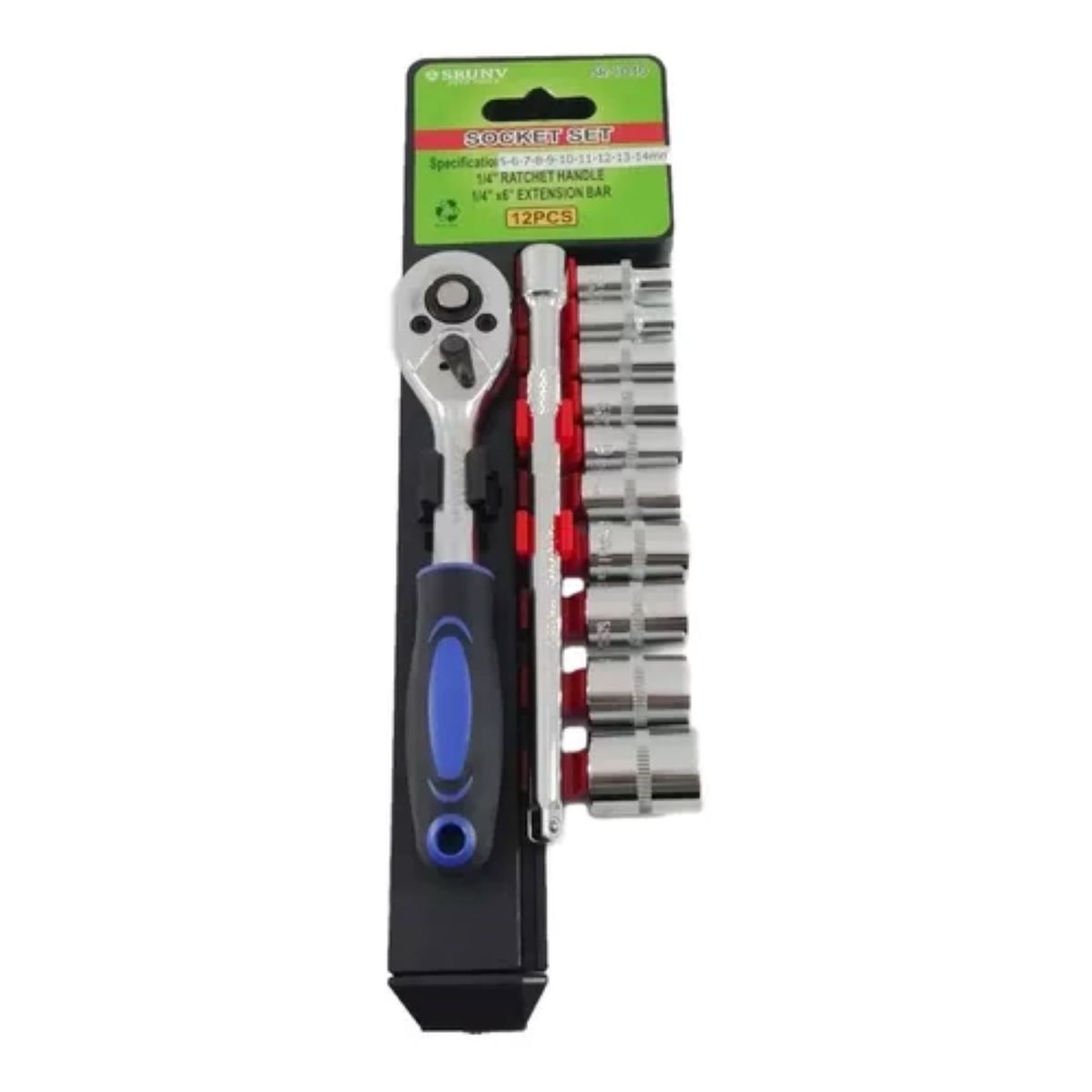 GENERICO - Juego De Copas + Ratchet 12pcs Cuadrante 14 Profesional