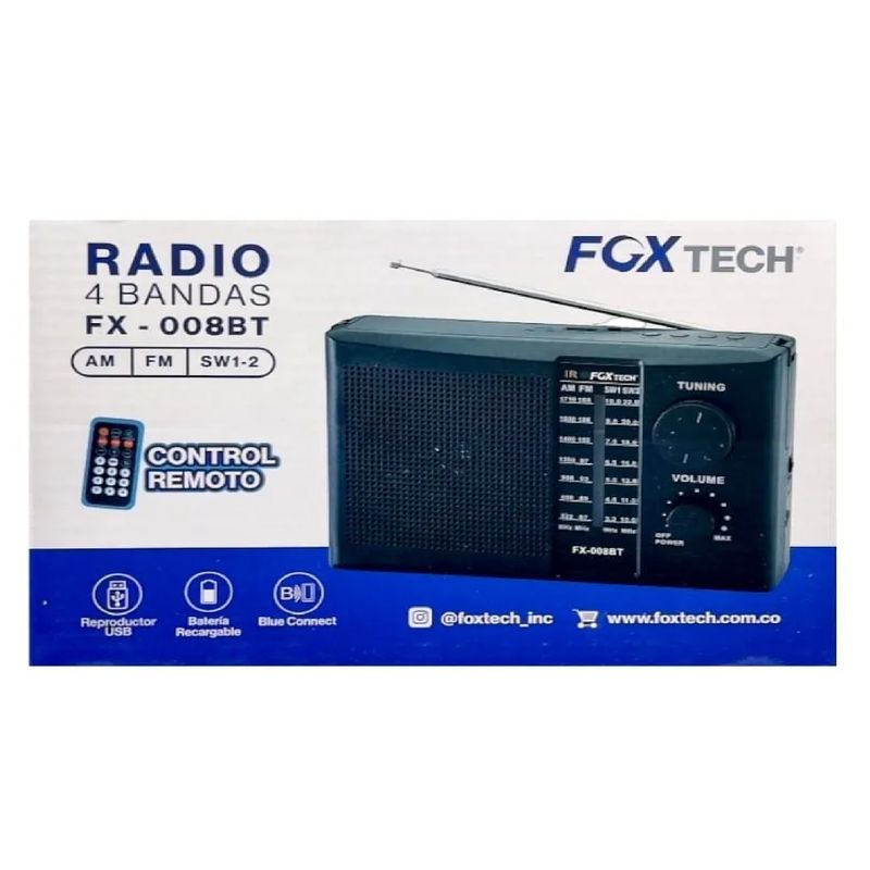 GENERICO - RADIO  FX-008BT PORTATIL TACARGABLE 3 BANDAS