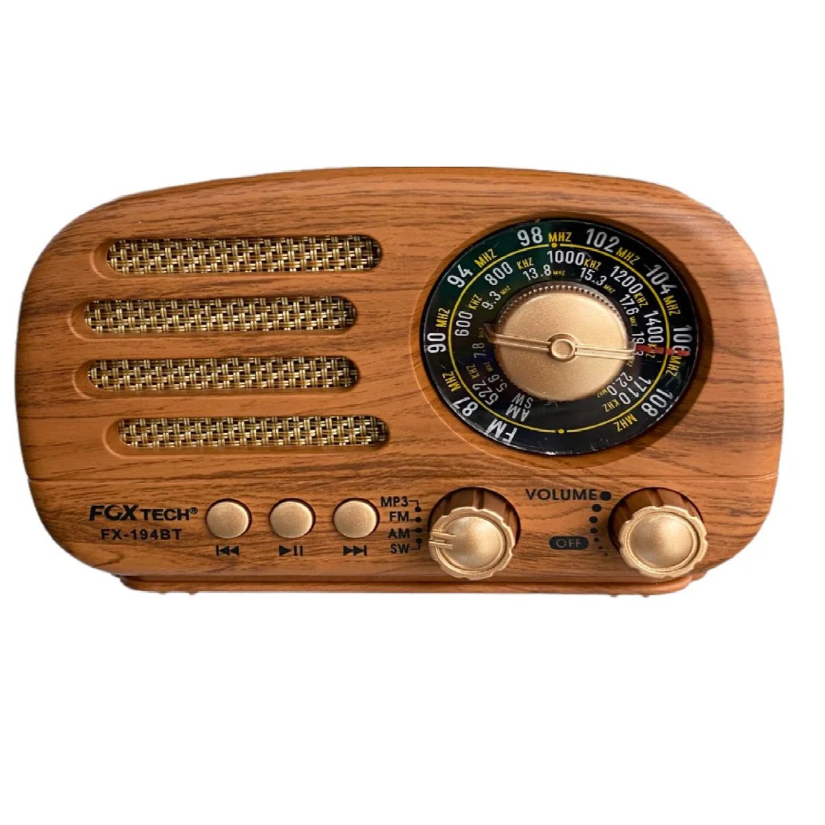 GENERICO - RADIO FX-194BT  PORTATIL VINTAGE RECARGABLE