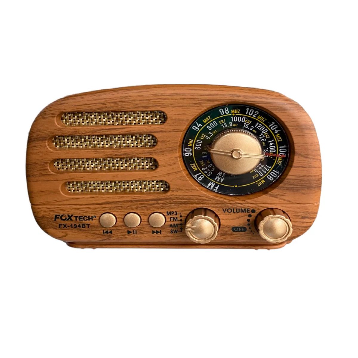 GENERICO - RADIO FX-194BT  PORTATIL VINTAGE RECARGABLE