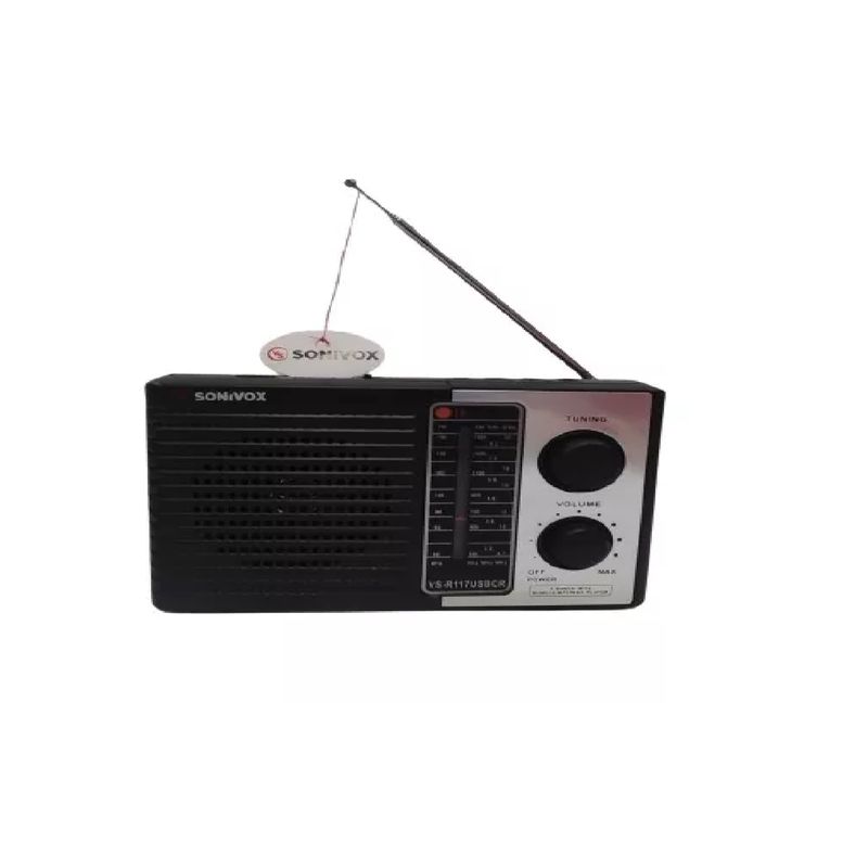GENERICO - RADIO PORTATIL SONIVOX  VS-R117USB USB -SD  4 BANDAS