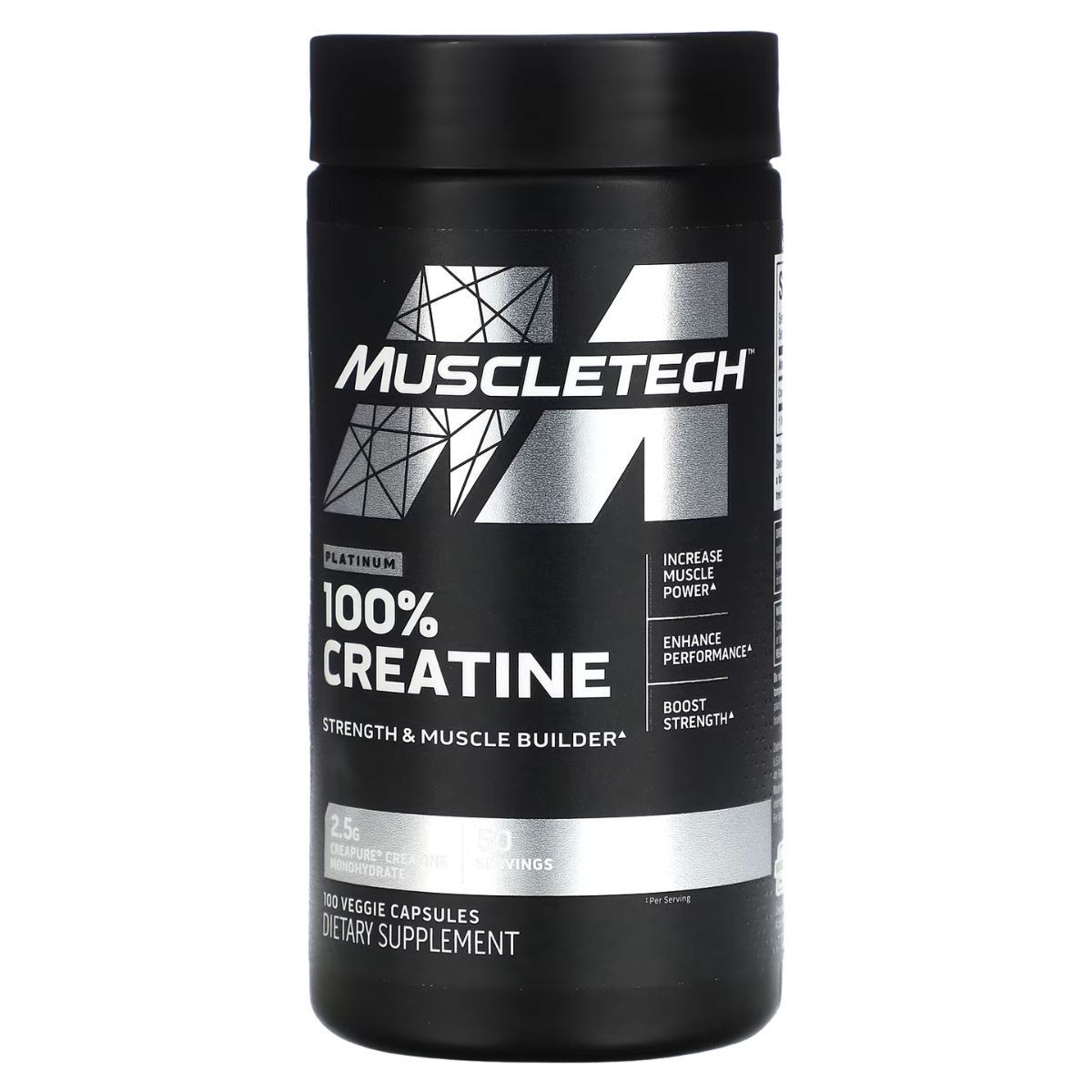 MUSCLETECH - Platinum Creatina Monohidratada 100 Caps Muscletech
