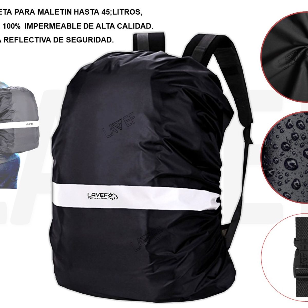LAVEF - PIJAMA PARA MOTO CONTRA RAYOS UV + FORRO PARA MALETÍN