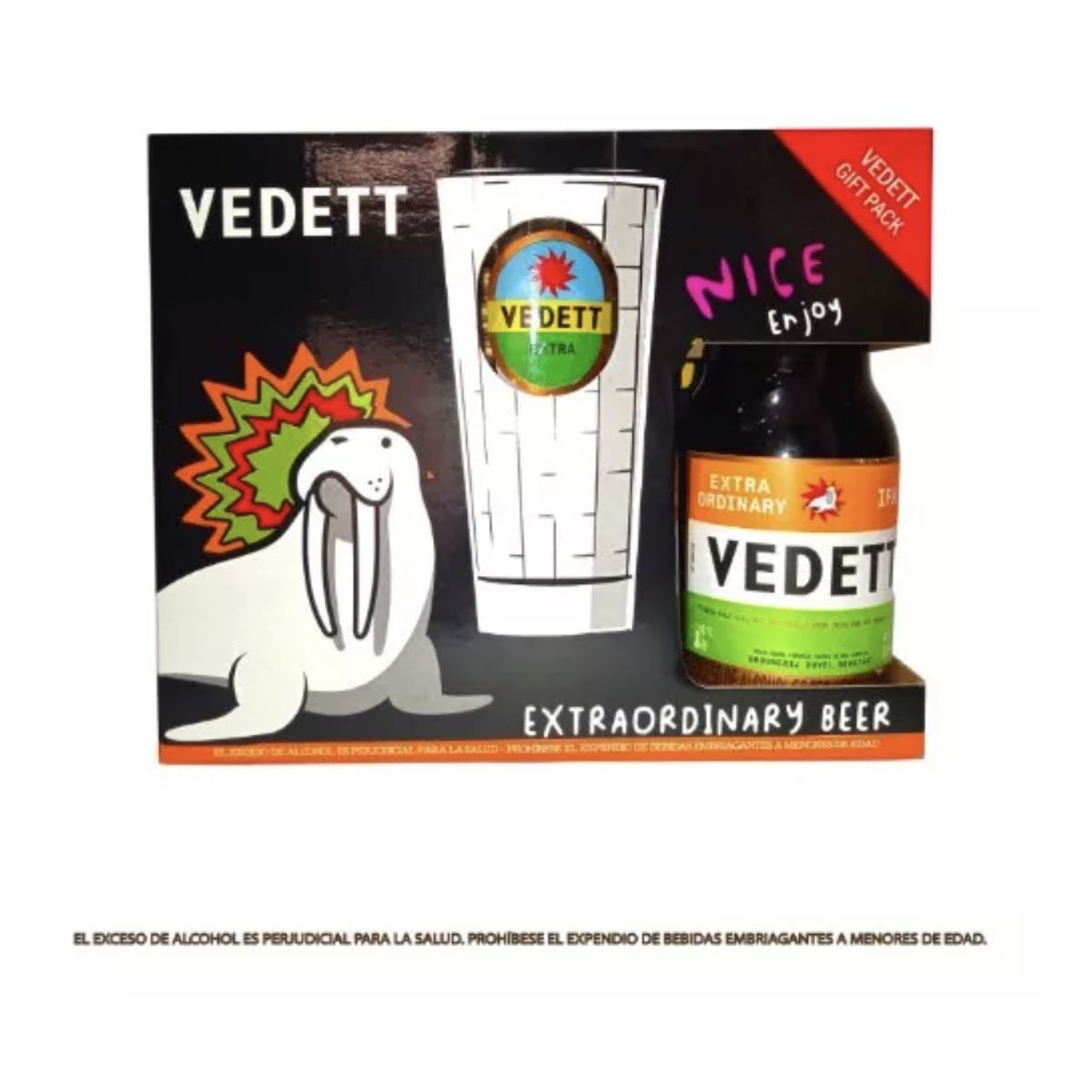 GENERICO - Cerveza Belga Vedett, Estuche 2 Cervezas 330ml +Vaso