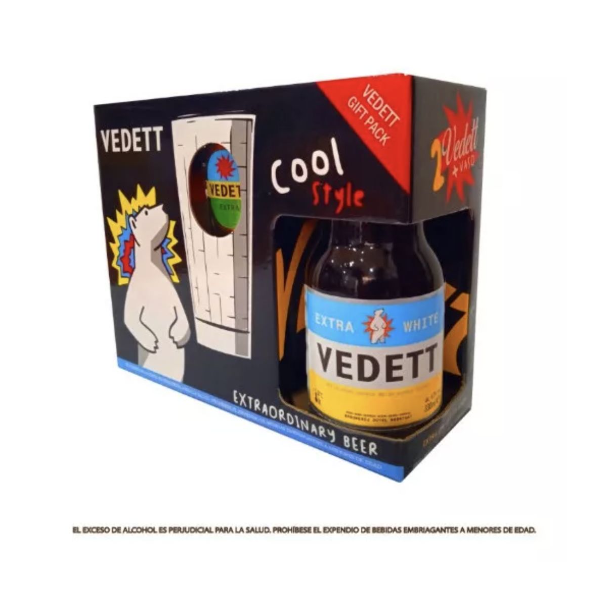 GENERICO - Cerveza Belga Vedett, Estuche 2 Cervezas 330ml +Vaso