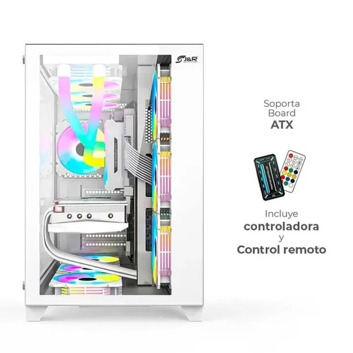 STARTEC - Chasis Wattana Artico Snow Wa-Ch3611 + 7 Ventiladores Argb