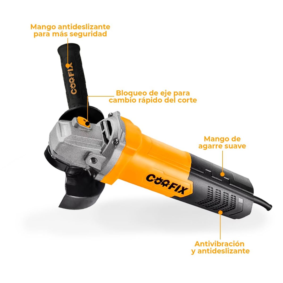 GENERAL - Pulidora Certificada Angular 4 1/2 Pul 750w, Coofix