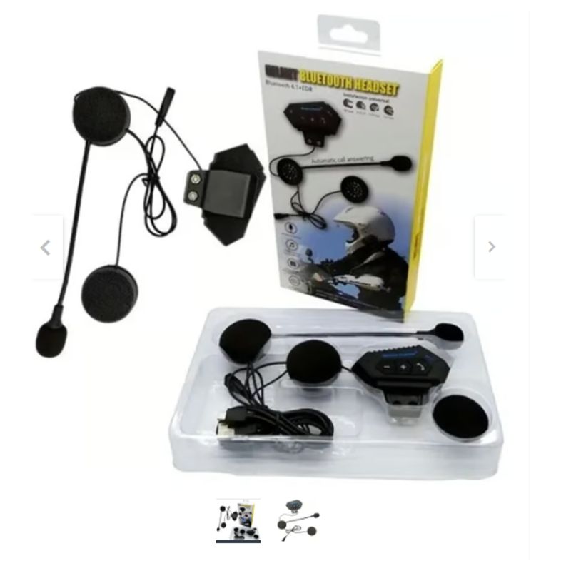 GENERICO - Intercomunicador Para Casco de Moto Profesional Recargable