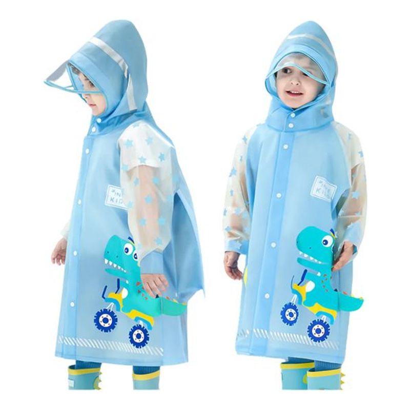 GENERICO - Poncho Impermeable Niño Dinosaurios Carpa Anti-lluvia Visera