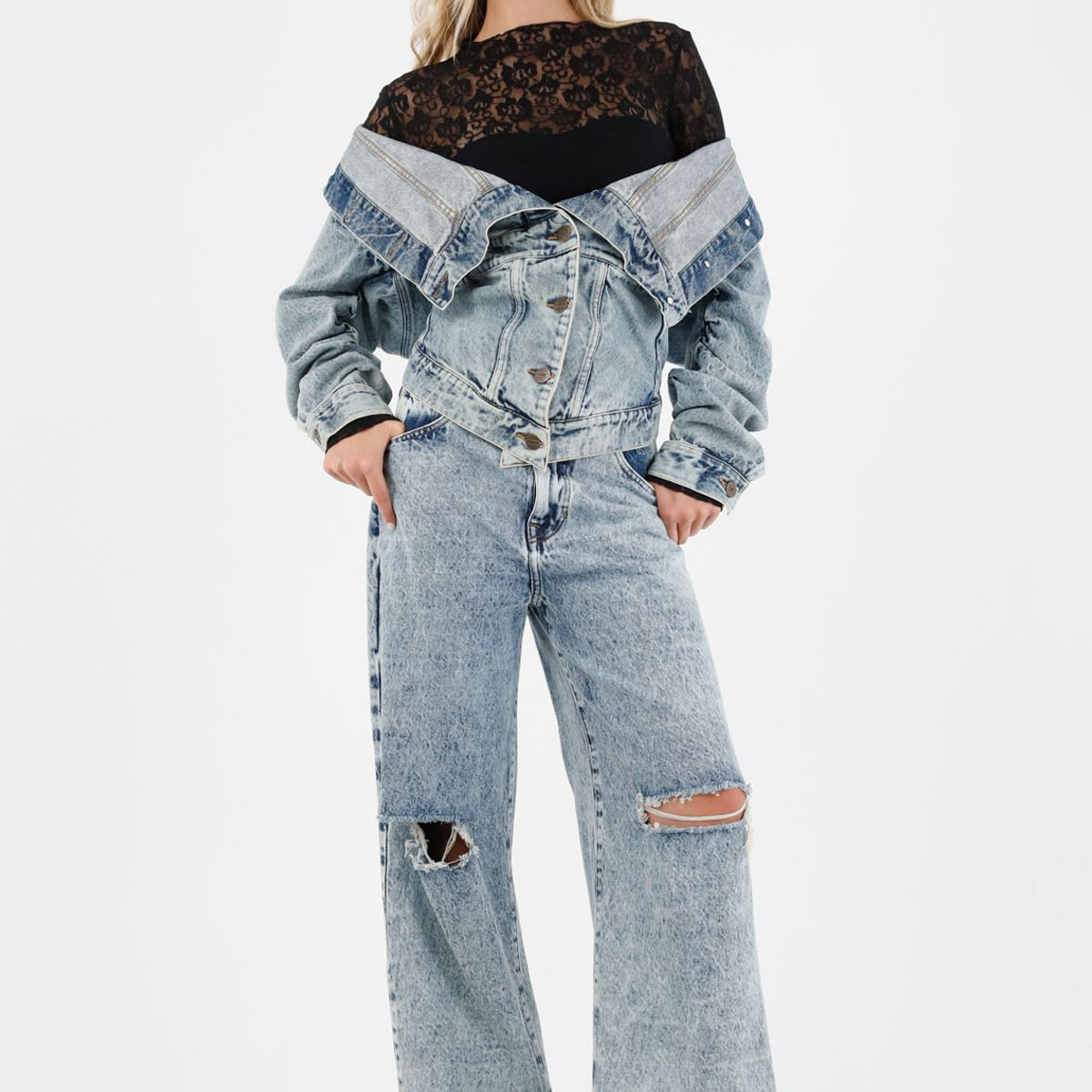 TENNIS - Chaqueta multiestilo azul para mujer