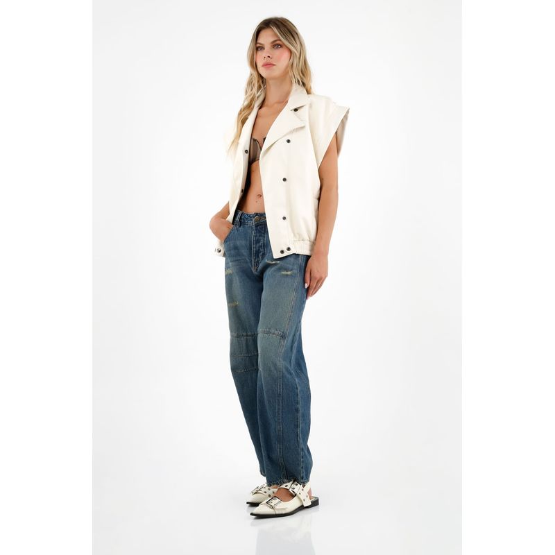 TENNIS - Chaleco crudo en sintético para mujer