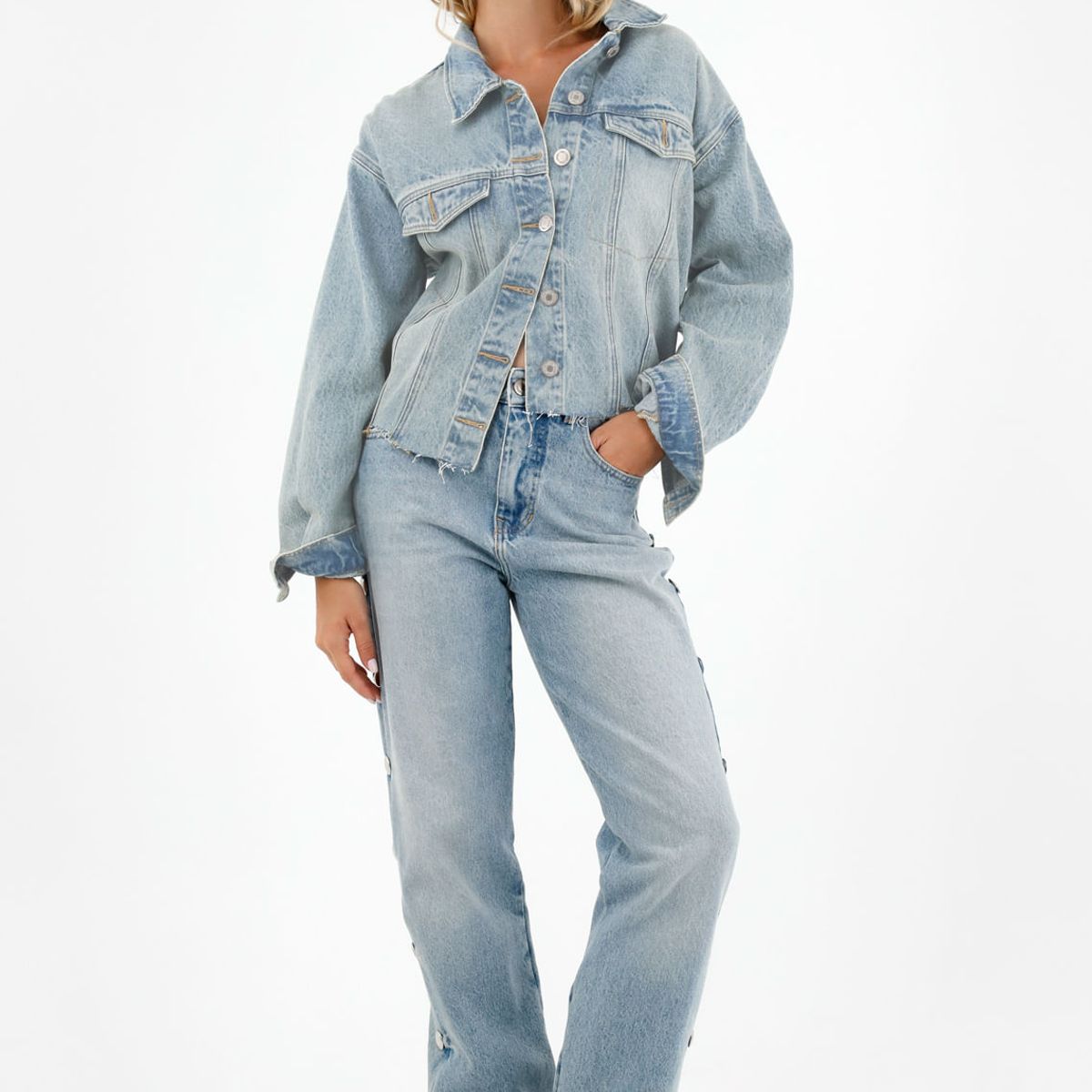 TENNIS - Chaqueta azul tipo Trucker para mujer