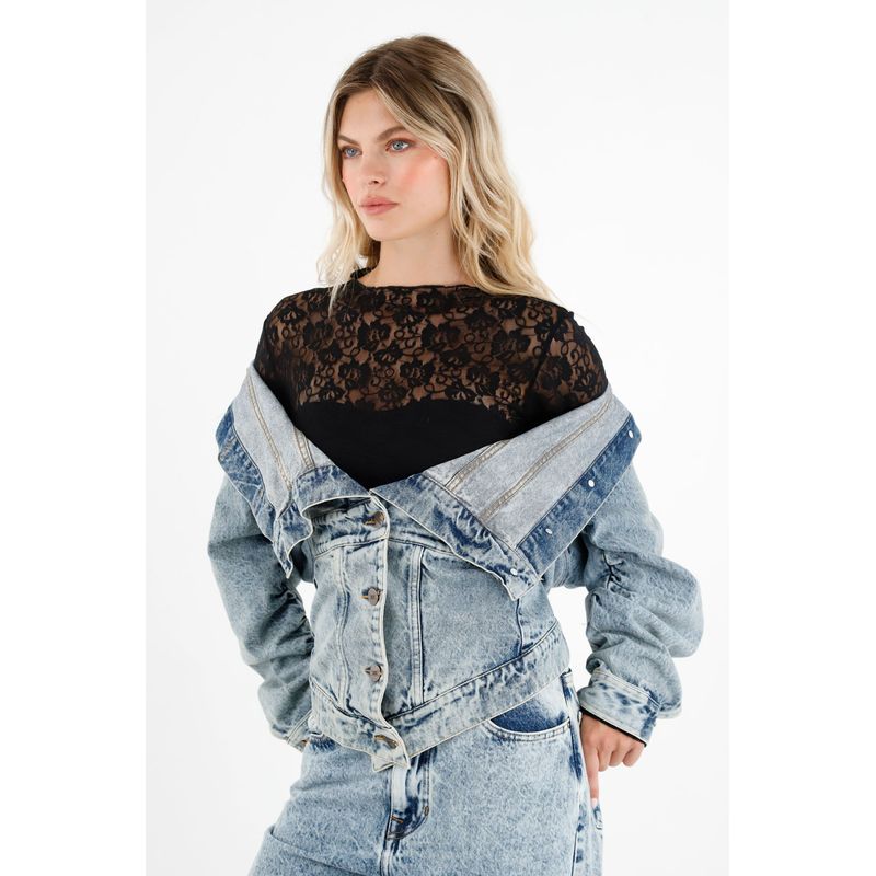 TENNIS - Chaqueta multiestilo azul para mujer