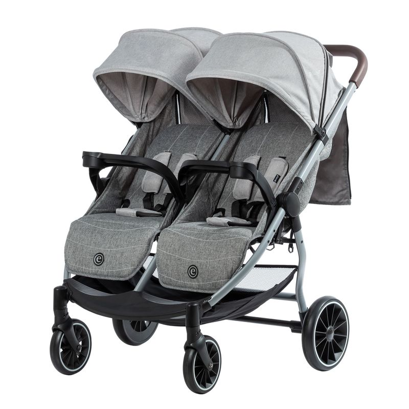 GENERICO - Coche Gemelar Ebaby Con Cubre pies Capota Expandible