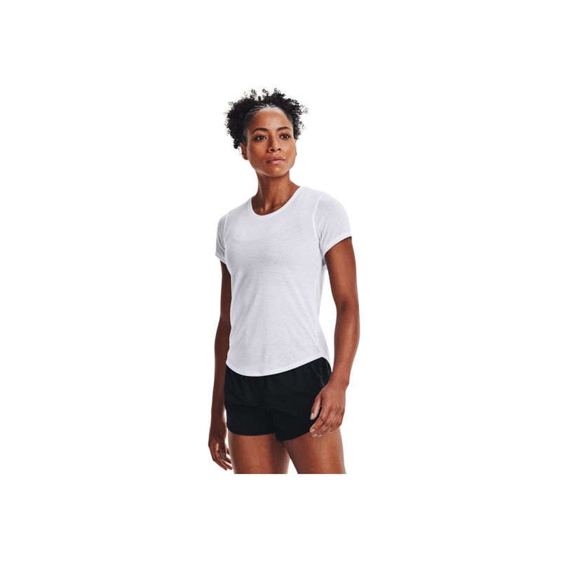 UNDER ARMOUR - Camiseta Mujer Under Armour STREAKER SS-WHT Blanco UNDER ARMOUR