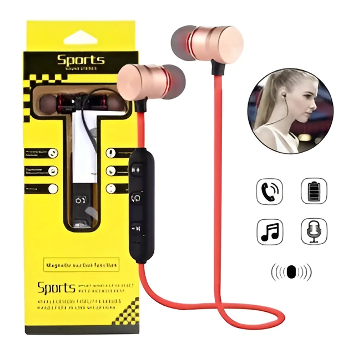 GENERICO - Audífonos Inalámbricos Sports Magnéticos Bluetooth