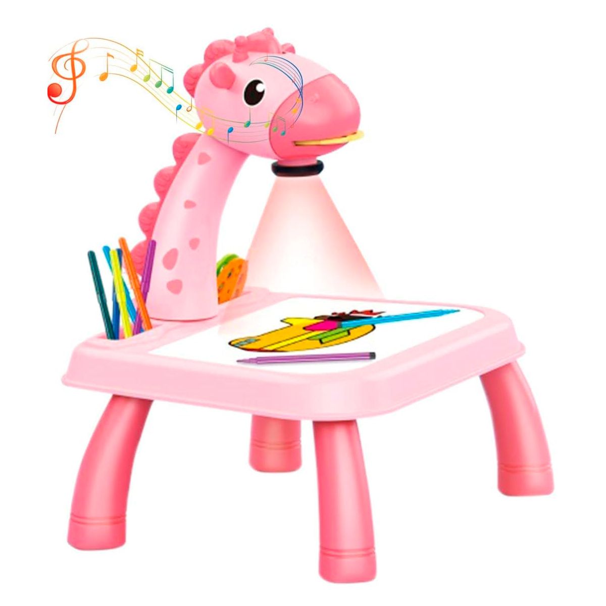 GENERICO - Mesa Led Dibujo Para Niño Proyector Tablero Accesorio Rosado
