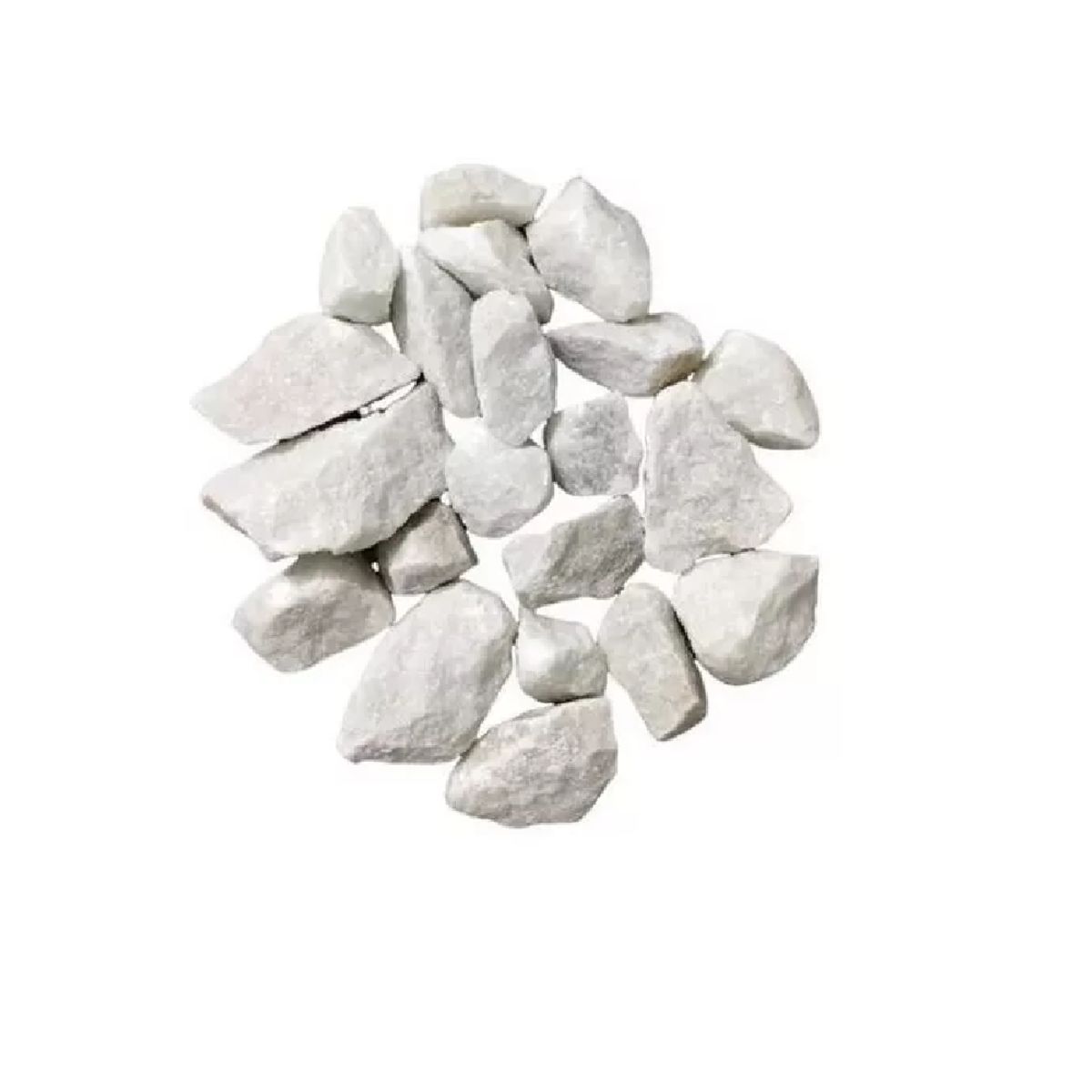 GENERICO - Piedra blanca decorativa para jardín, x 20 kg