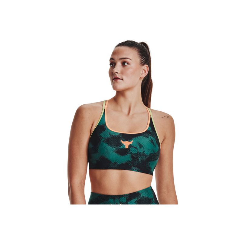 UNDER ARMOUR - Sujetador Verde Mujer PJT RCK CRSBCK PT BR 1377953-722-5VR UNDER ARMOUR