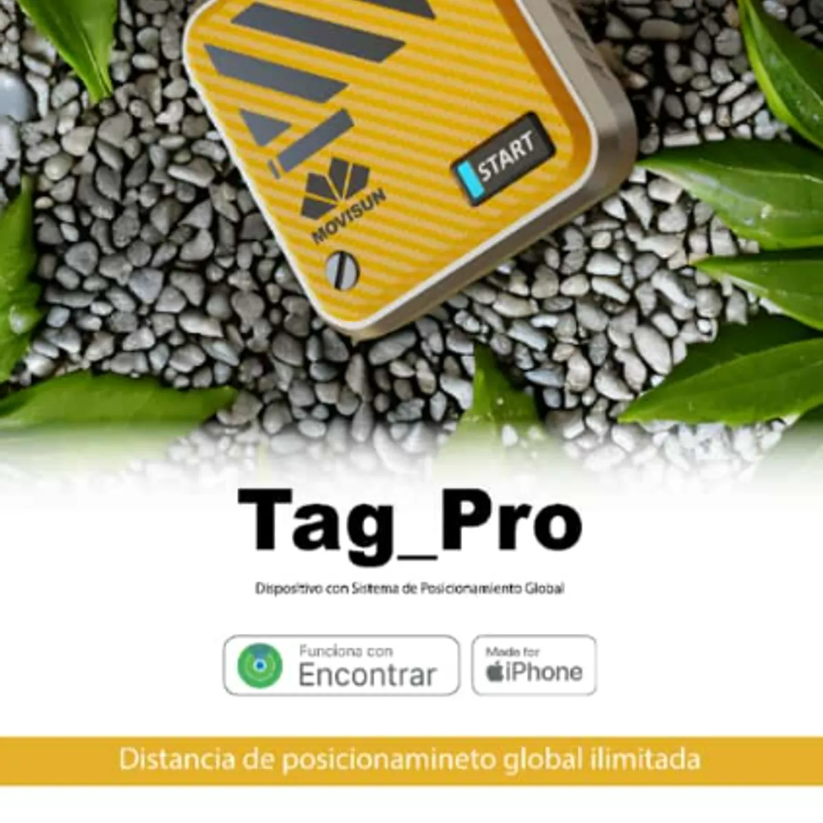 MOVISUN - Localizador GPS Movisun Tag Pro compatible con IOS