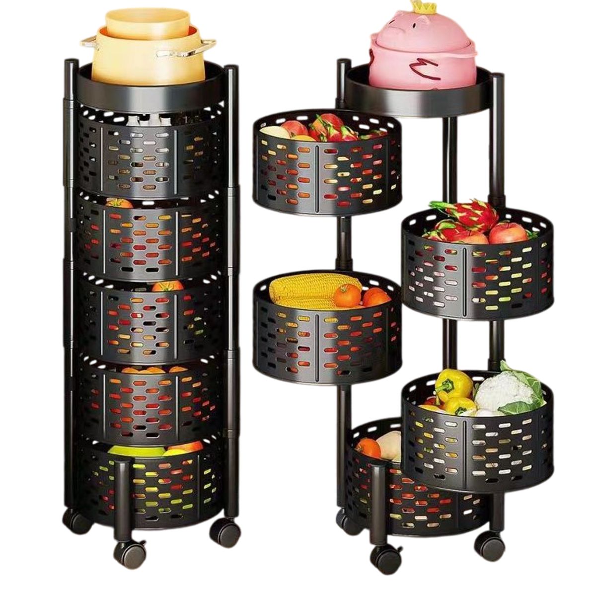 GENERICO - Organizador de  5 canastas en metalico desarmable