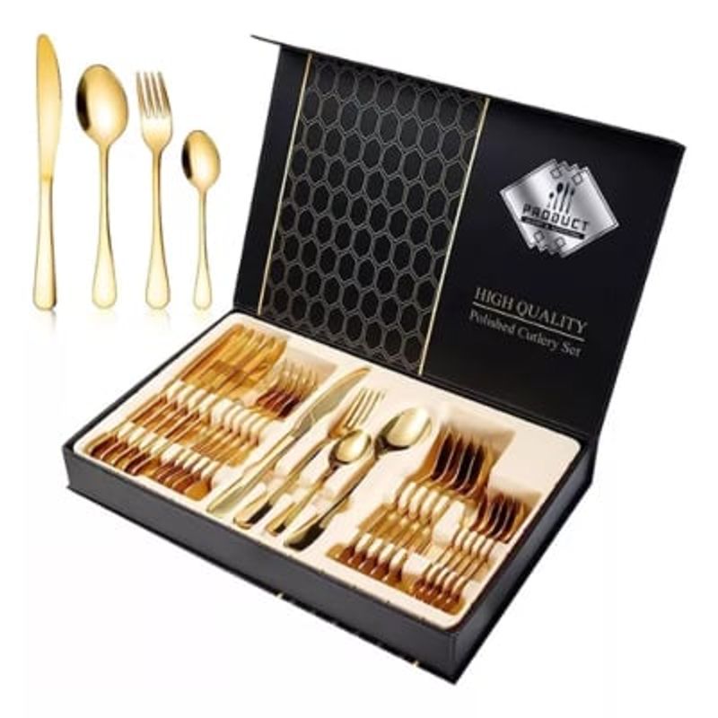 GENERICO - Juego De Cubiertos Set 24 Piezas Acero Inoxidable